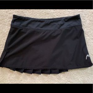 Head Black Ruffled Tennis Skirt